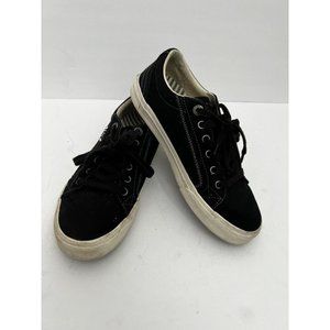 Taos Star Shoes Women's 9 Black Canvas Comfort Lace Up Low Top Casual Sneakers